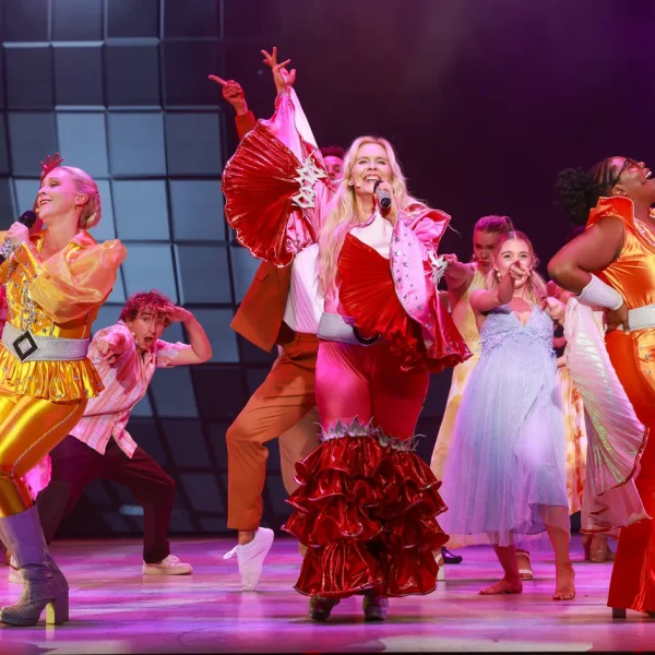 2026 Gold Coast cast, Mamma Mia! The Musical. Photo by Wallis Media